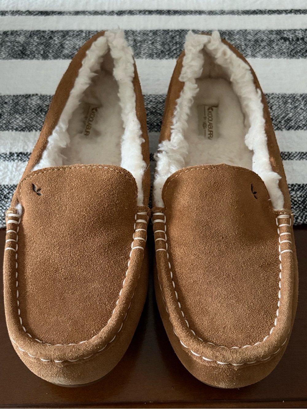 Koolaburra by UGG Lezly Chestnut Suede Moccasin Slippers Women’s 10